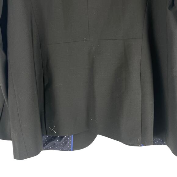 Talbots Luxe Wool Blend Blazer Jacket 2 Buttons Black Size 16 - Picture 6 of 8